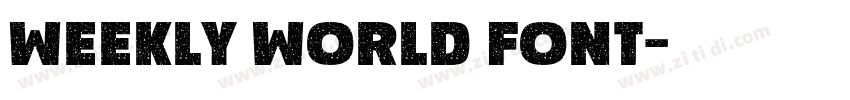 Weekly World Font字体转换
